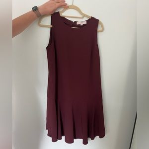 Loft Burgundy Dress, Size 8